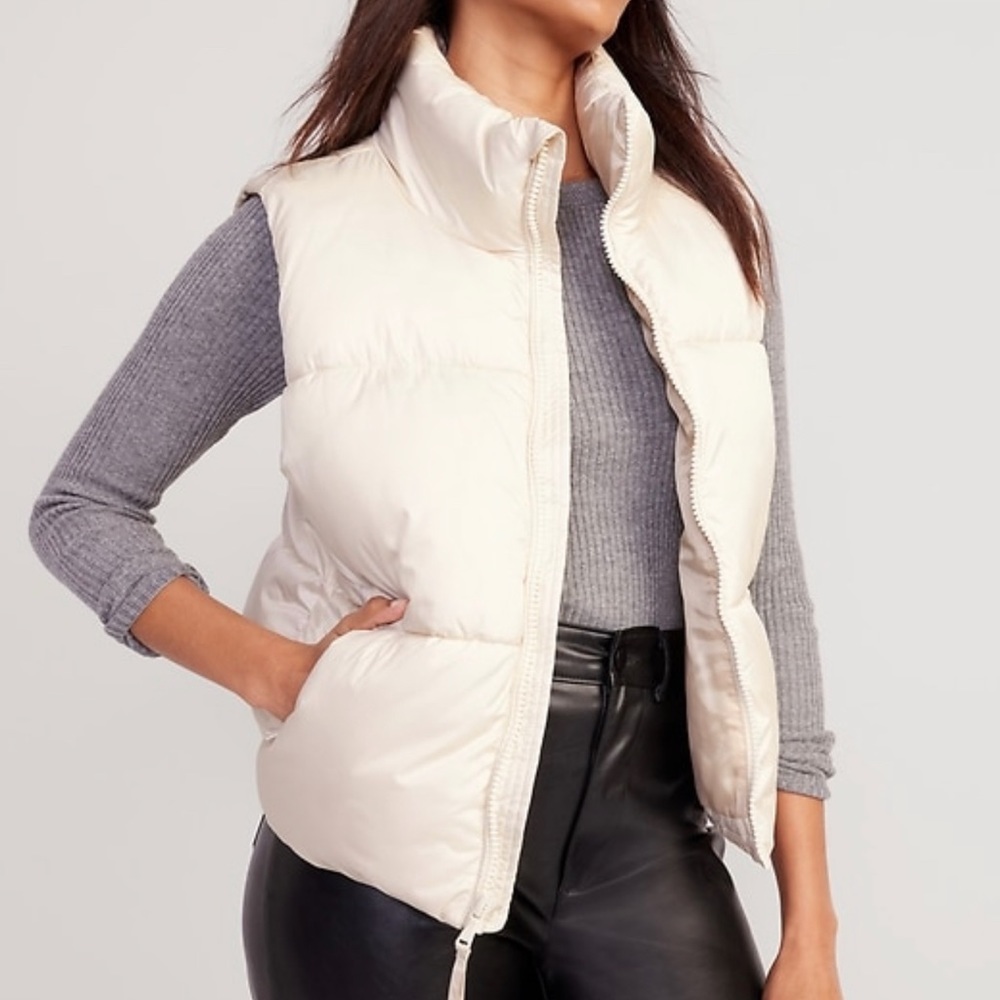 Cream Puffer Vest